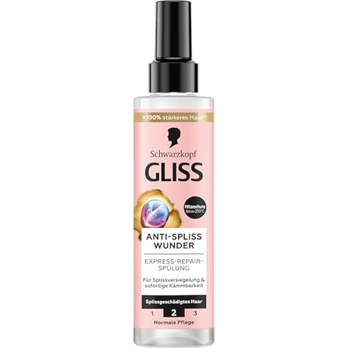Gliss CONDITIONER ANTI-SPLIT END MIRACLE (200 ML), CONDITIONER REPAIRS DAMAGED HAIR FIBRES, FOR LONG-LASTING SPLIT ENDS SEALING, WITH HEAT PROTECTION UP TO 230 Â°C - Image 3